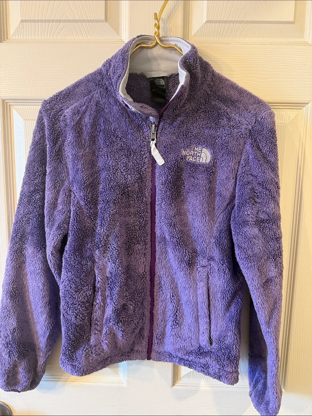 The North Face Purple Plush Full-Zip Fleece Jacket size xs